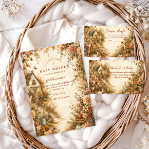 Carte D'accompagnement Tirage au sort de couche fantaisiste Boho Pumpkin