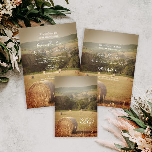 RSVP Round Hay Bales Farm Wedding