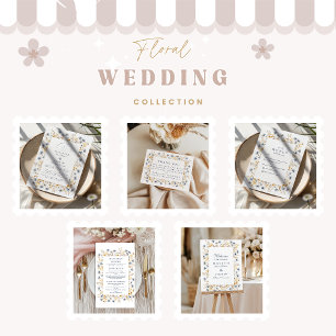 Staubblaue Wildblumen-Wiesen-Hochzeit Save The Date