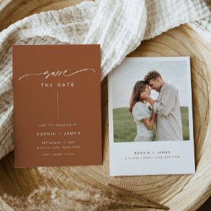 SIENNA Terracotta Nous faisons Faire-part de maria