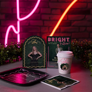 You Glow Girl Wavy Blue Neon Abschluss Foto Tri-Blend Shirt