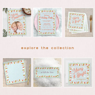 Niedlich Retro Weihnachtsbeleuchtung Notizblock