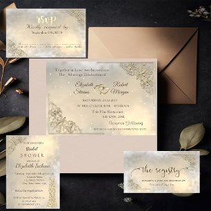Elegante Chic Gold Frame RSVP Karte
