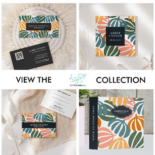 CARTE DE CORRESPONDANCE COLORÉ RETRO FEUILLES SUPER CUIT BOTANIQUE