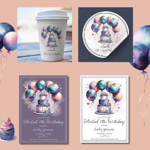 Sticker Rond Astrologie cosmique mystique céleste Merci