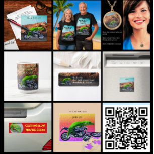 Auf dem Weg zum Renten-Custom-Gecko-Motorrad T-Shirt