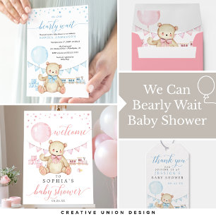 Teddy Bear Boy Book Request Baby Showkarte Begleitkarte