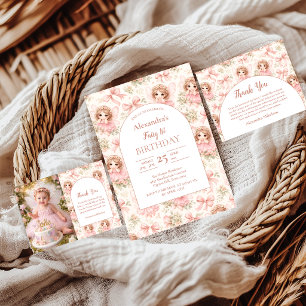 Feen 1. Geburtstag Whimsical Garden Dankeskarte