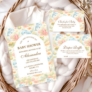 Launische Sommer-Tiere Windel-Raffle Begleitkarte