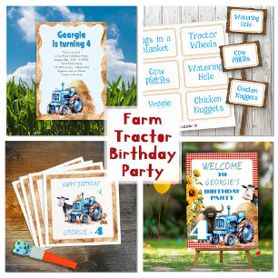 Farm Party Food Signs Custom-Cut Vinyl Sticker