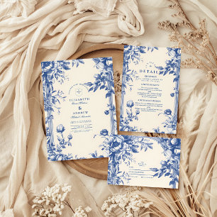 Viktorianische Hochzeit der Blauen Flora Save The Date