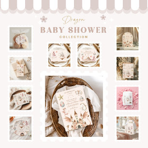 Ein kleiner Drache ist auf dem Weg Babybücher für  Begleitkarte