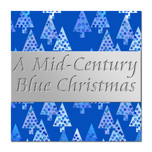 Blaue Sterne - Moderne Weihnachtsbäume Feiertagspostkarte