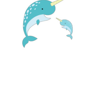 Invitation Baby shower Narwhal Jaune Genre Baleine Neutre