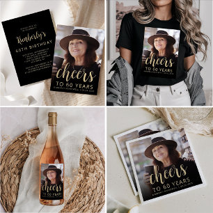 Custom Foto Cheers 60. Geburtstagsparty Tri-Blend Shirt