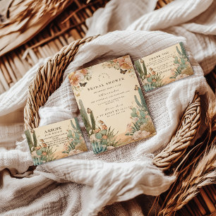 Serviette En Papier Mariage Bohème Désert Cactus
