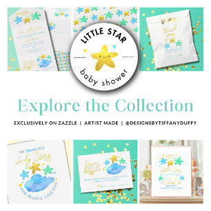 Invitation Tout En Un Twinkle Twinkle Little Star Baby shower