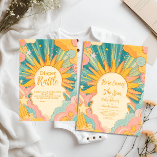 Sonnenschein Baby-Dusche kommt der Sohn Einladung