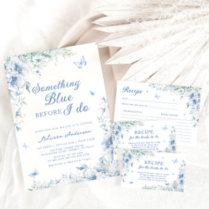 Carte D'accompagnement Demande de recette de Fête des mariées bleue