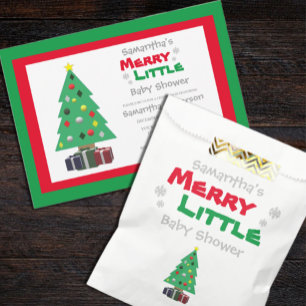 Merry Little Baby Shower Einladung