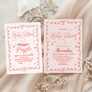 Minimalistische Pink Bow Doodle Kinderbücher für K Begleitkarte