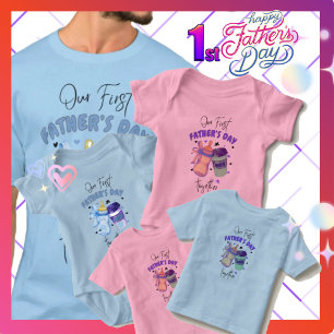 Erste Vatertag - Matching Outfit / Blau Baby Strampler