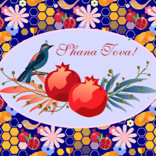 Joyeux Rosh Hashanah Juif Nouvel An Modèle Floral