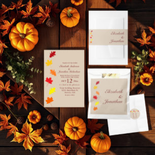 Invitation Mariage aux feuilles d'automne