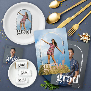 Moderner Minimalistischer Schwarzer Bogen, feiner  Runder Aufkleber