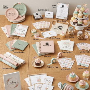 Cake Maker Cookies Wedding Birthday Bäckerei Minim Visitenkarte