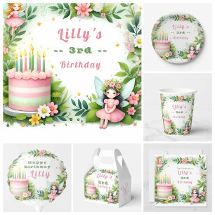 Green Pastel Fairy Birthday - Geschenkschachtel