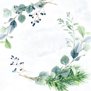 Dusty Blue Eucalyptus Bridesmaids Invitations de d