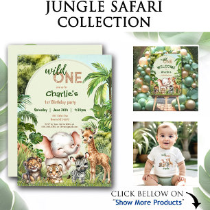 T-shirt Pour Les Tous Petits Safari Jungle Cute Animaux Deux Sauvages 2e Annive