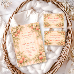 Invitation Fête de Naissance dans le Jardin de Pêchers