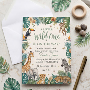 Sticker Rond Animaux de Safari   Baby Shower Animaux Tropicaux 