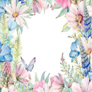 Invitation Baby In Bloom Pastel Baby shower Fleur sauvage