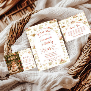 Foto-Rouge-Wald-Wild-One-Geburtstag Dankeskarte