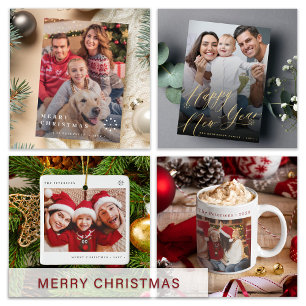 Cartes Pour Fêtes Annuelles Gold Happy Holidays snowflakes photo