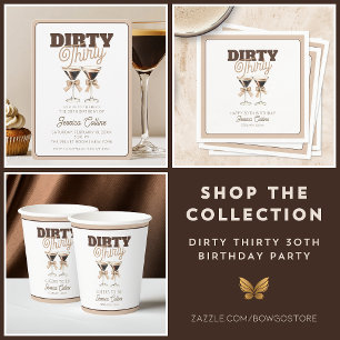 Dirty Thirty Espresso Cocktail 30. Geburtstag Part Einladung