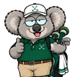 Golfer Koala Geburtstagsfeier Banner