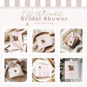 Rosa vom Brautparty des Marktes Runder Aufkleber