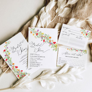 Cartes de Fête des mariées fleur sauvage Conseils 