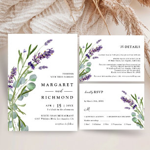 Serviette En Papier Purple Lavender Rustique Aquarelle Mariage Floral