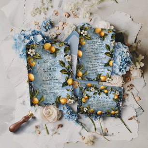 Invitation Mariage Botanique au Citron Frais
