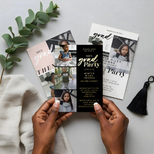 Invitation Moderne Blanc Maintenant & Puis Deux Soirées De Di