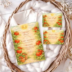 Invitation Baby Shower Cottage Jardin Tomate