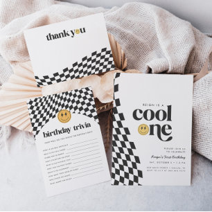 Coolen Jungen erleben den ersten Geburtstag eines  Einladung