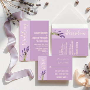 Lavender Liebe Wedding Einladung
