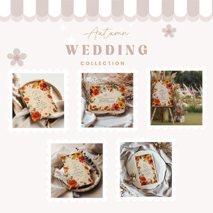 Herbst Daisy Floral Wedding RSVP Karte