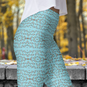 Chic Gray Helix Muster Leggings